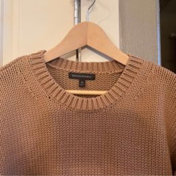 Women’s‎ Banana Republic Brown Thick Chunky Knit Sweater-Size Medium - Picture 2 of 8